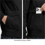 Men’s Cotton Lightweight Bomber Jacket with Multi Pockets - Outer Pockets