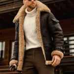 Men's Shearling Aviator Winter Jacket