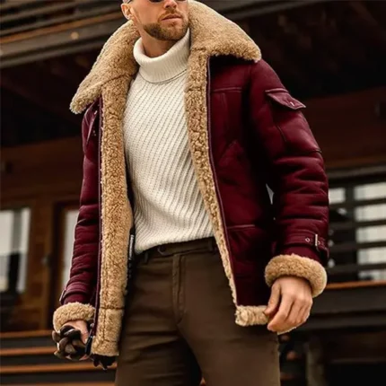Men's Shearling Aviator Winter Jacket
