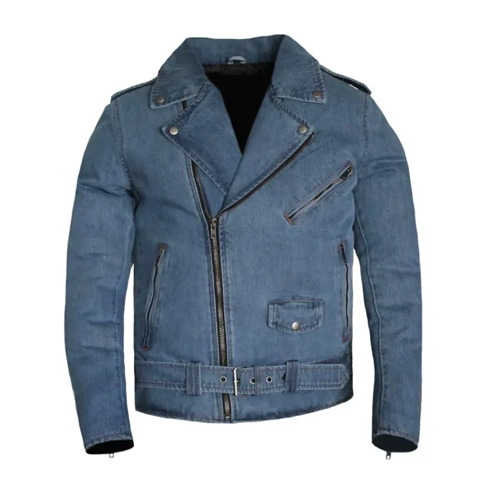 Unisex Denim Motorcycle Jacket