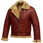 Men's Shearling Leather Aviator RAF Bomber Jacket
