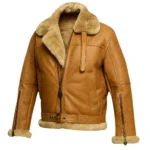 Men's Shearling Leather Aviator RAF Bomber Jacket