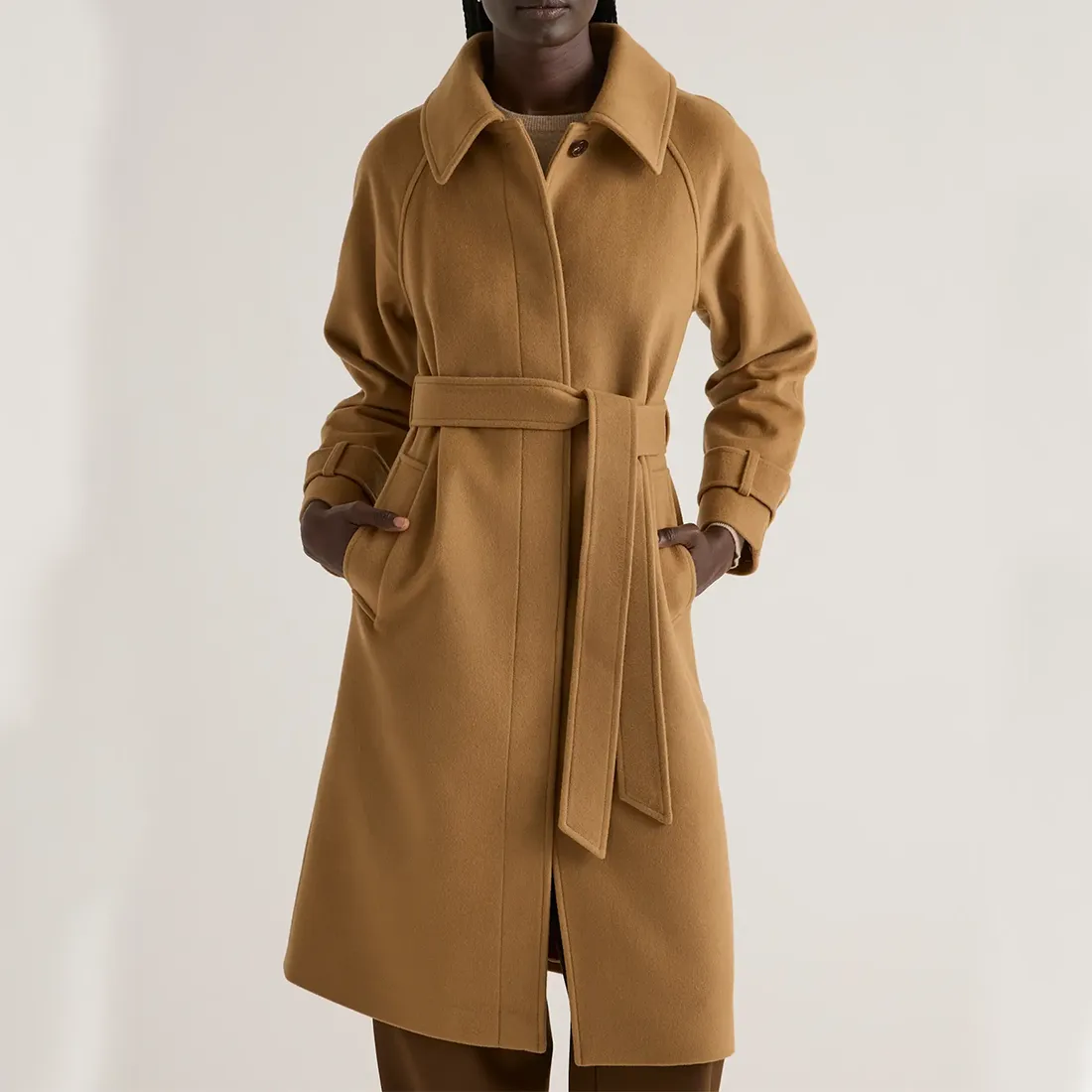 Women's Wool Belted Coat-2 Women's Wool Coat