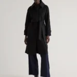 Women's Black Belted Coat