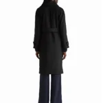 Black Wool Belted Coat