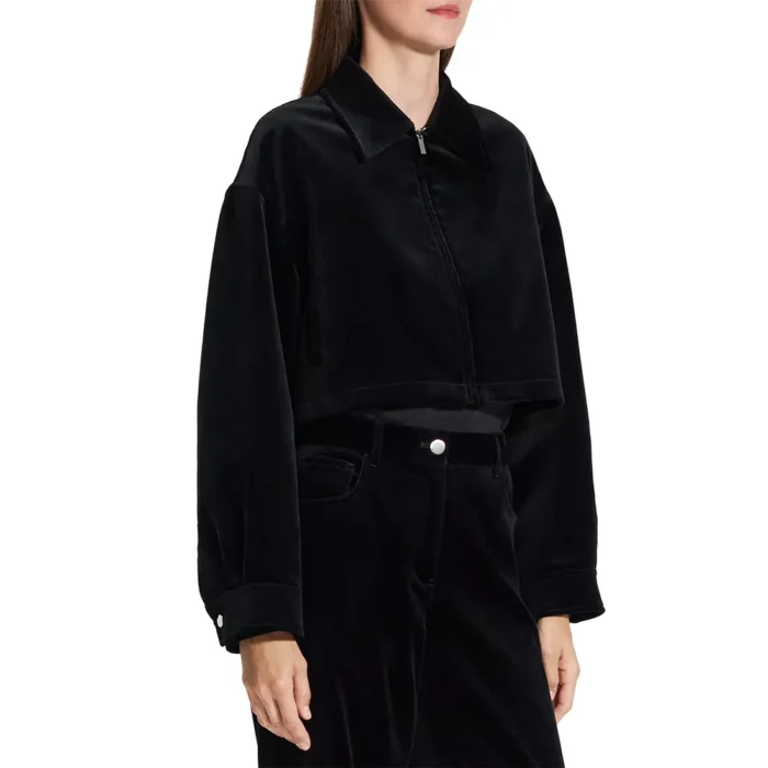 Women's Velvet Cropped Jacket