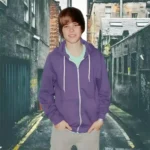 Justin Bieber Purple Hooded Jacket