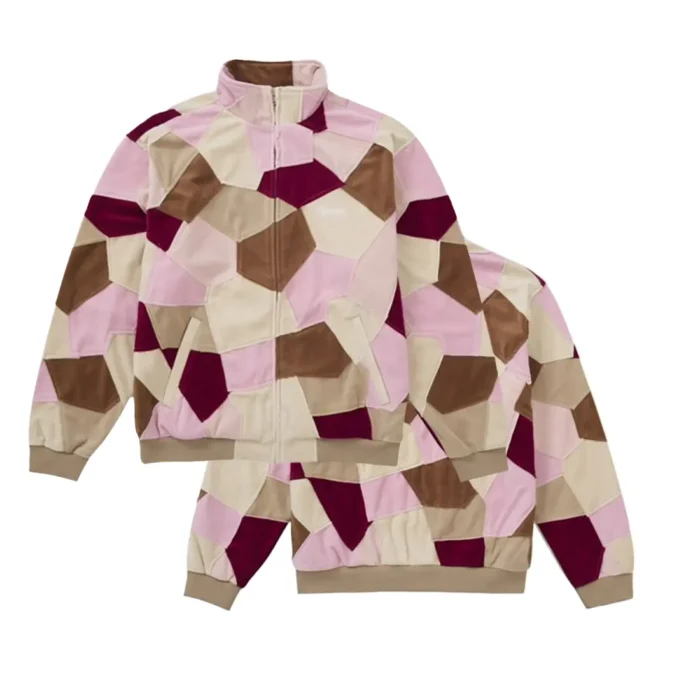 Patchwork Velour Track Jacket