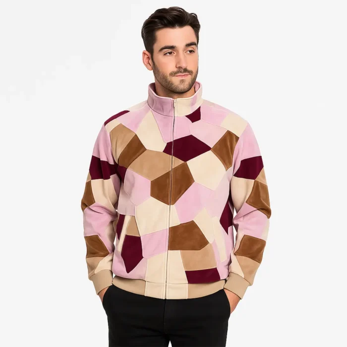 Patchwork Velour Track Jacket