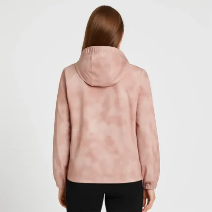 Women's Pink Hooded Track Jacket