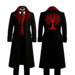 Gothic Halloween Tree Trench Coat