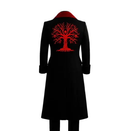 Gothic Halloween Tree Trench Coat