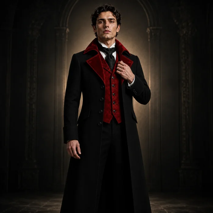 Vampire Formal Victorian Vampire Noble Suit: Goth Ceremony Prom Outfit | Top Jacket Store