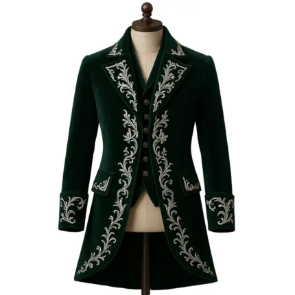 green Christmas coat