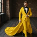 men's yellow wedding suit
