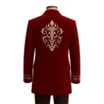 red wedding suit