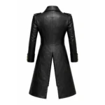 Men's Black Leather Pirate Coat