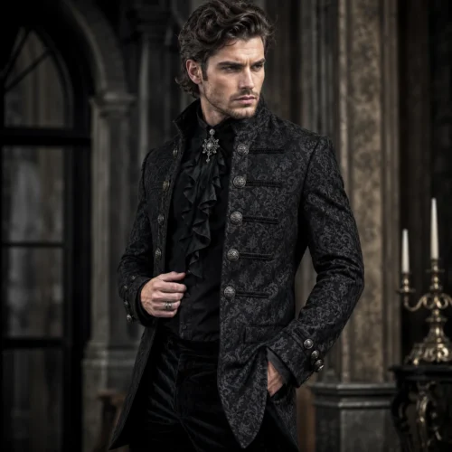 Men's black gothic jacket
