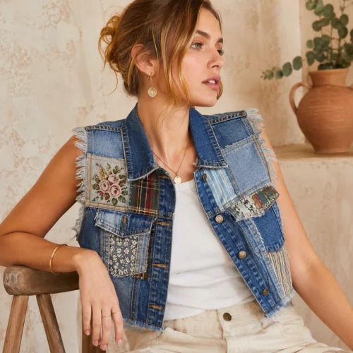 Women's cropped varsity jacket