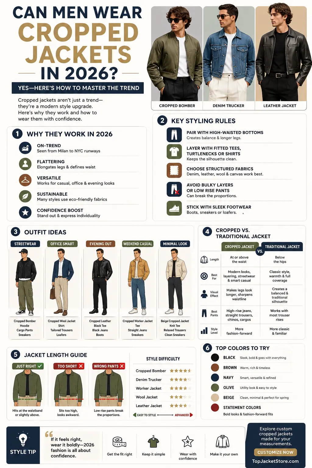 Can men wear cropped jackets