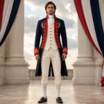 Men’s Colonial Patriotic Outfit, Navy Blue Frock Coat, Revolutionary War Costume, 4th of July Suit