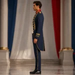 Men’s Royal Military Costume, Navy Ceremonial Tailcoat Suit, Gold Embroidered Parade Outfit