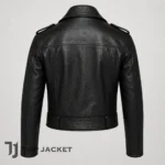 Black Cropped Motorcycle Jacket Men, Leather Biker Moto Jacket, Belted Punk Rock Coat, Gothic Alternative Streetwear Jacket