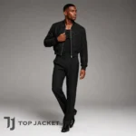 Black Sequin Bomber Jacket for Men, Cropped Sparkle Party Jacket, Nightclub Rave Festival Fashion