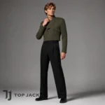 Men’s Cropped Military Jacket, Olive Green Short Army Coat, Epaulette High Neck Utility Fashion Jacket