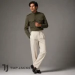 Mens Olive Green Cropped Military Jacket, Army Style Crop Jacket, High Collar Utility Jacket, Festival Fashion Coat