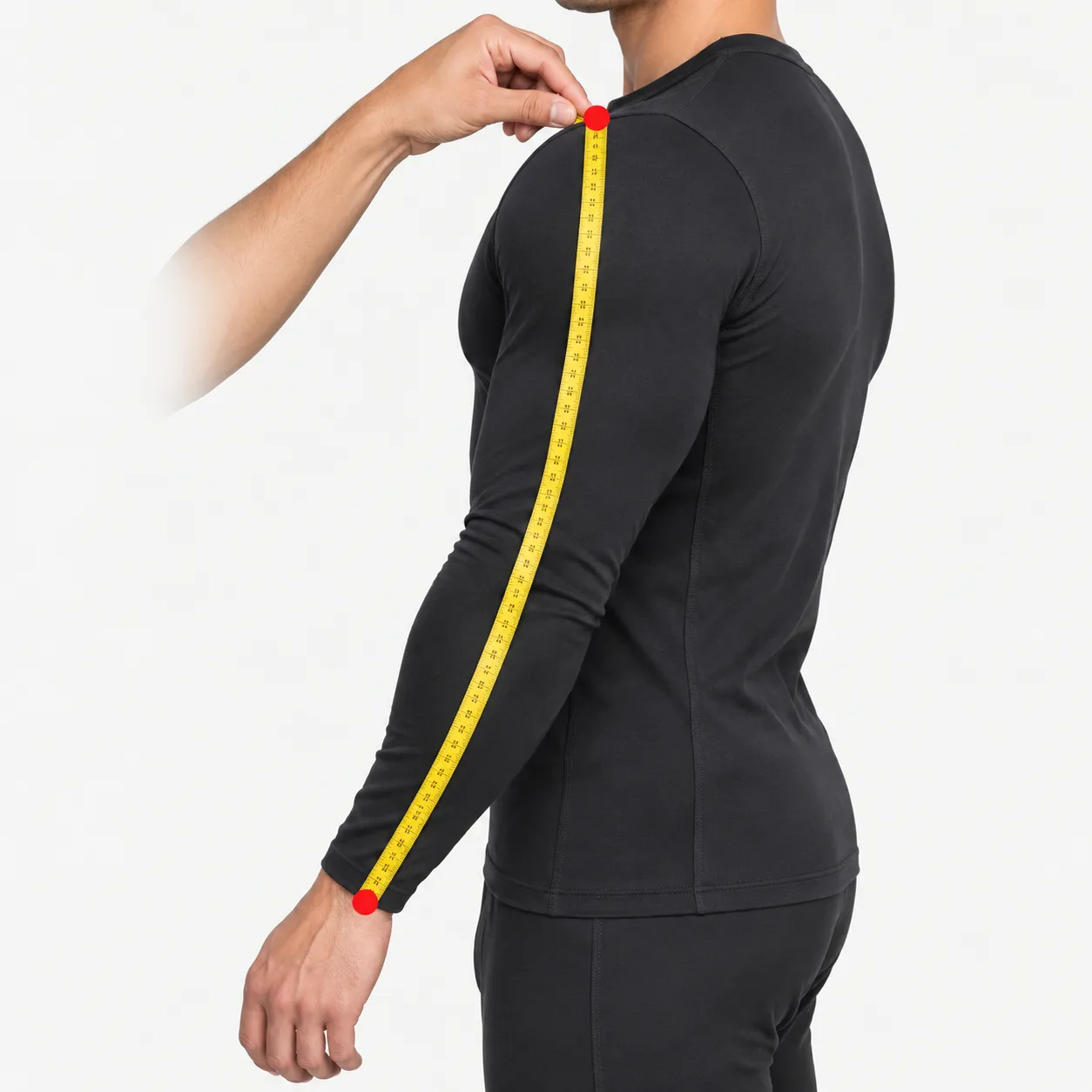 How to measure arm length from shoulder tip to wrist