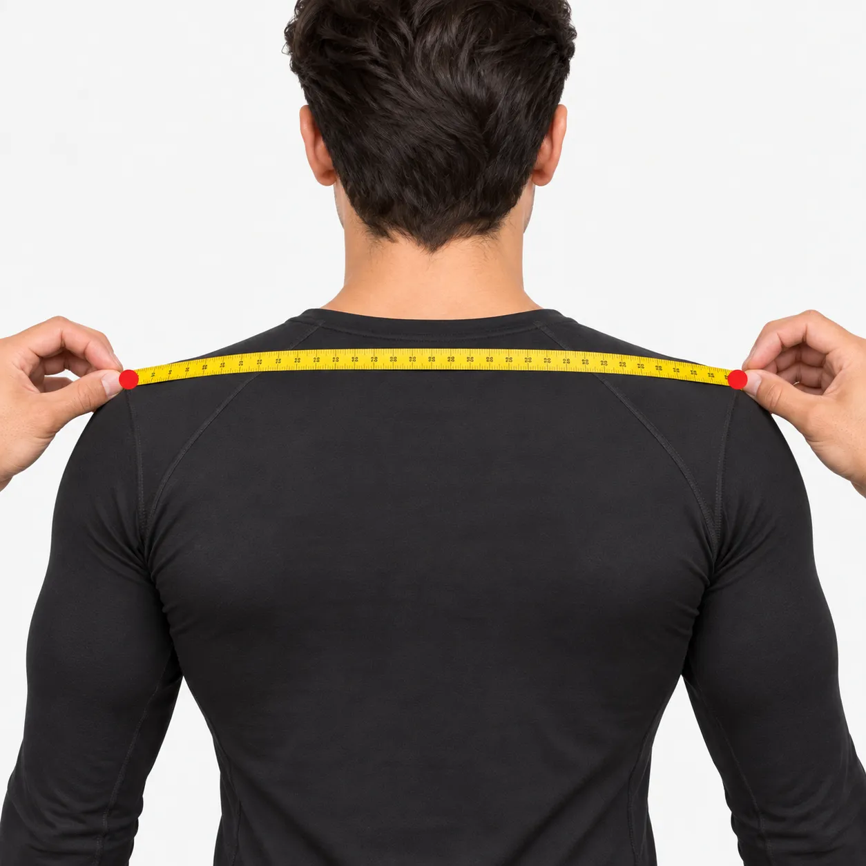 How to measure shoulder width from tip to tip